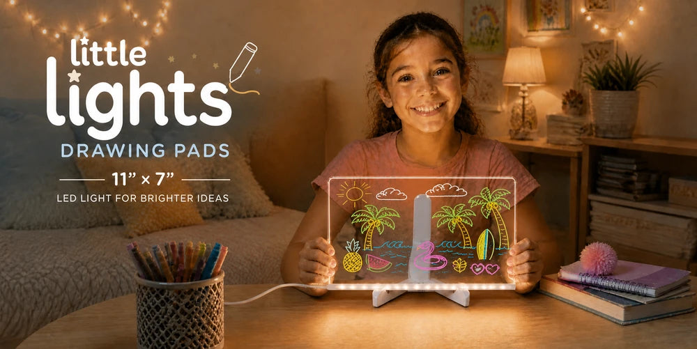 Led Light Up Drawing Board Illuminated Kids Educational Art Tool  | By Little Lights Drawing Boards