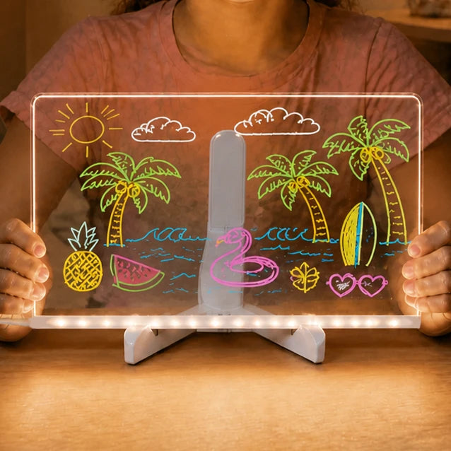 Led Light Up Drawing Board Illuminated Kids Educational Art Tool  | By Little Lights Drawing Boards