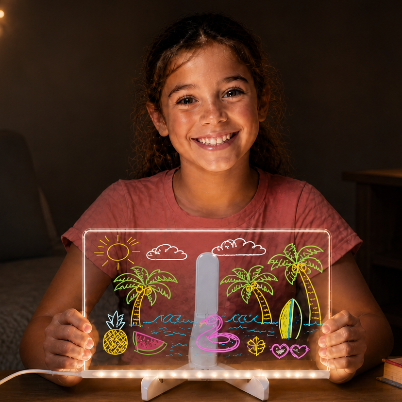 Led Light Up Drawing Board Illuminated Kids Educational Art Creative Tool